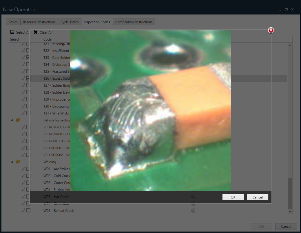 Inspection code image