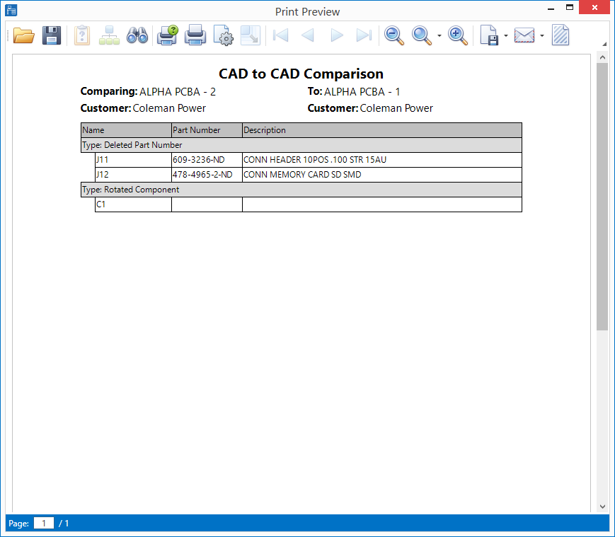 Print CAD comparison