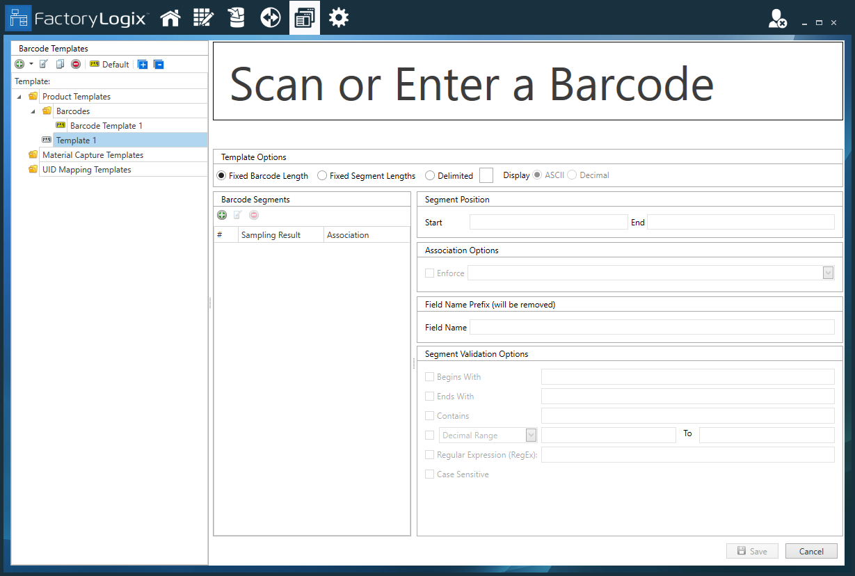 Barcode templates