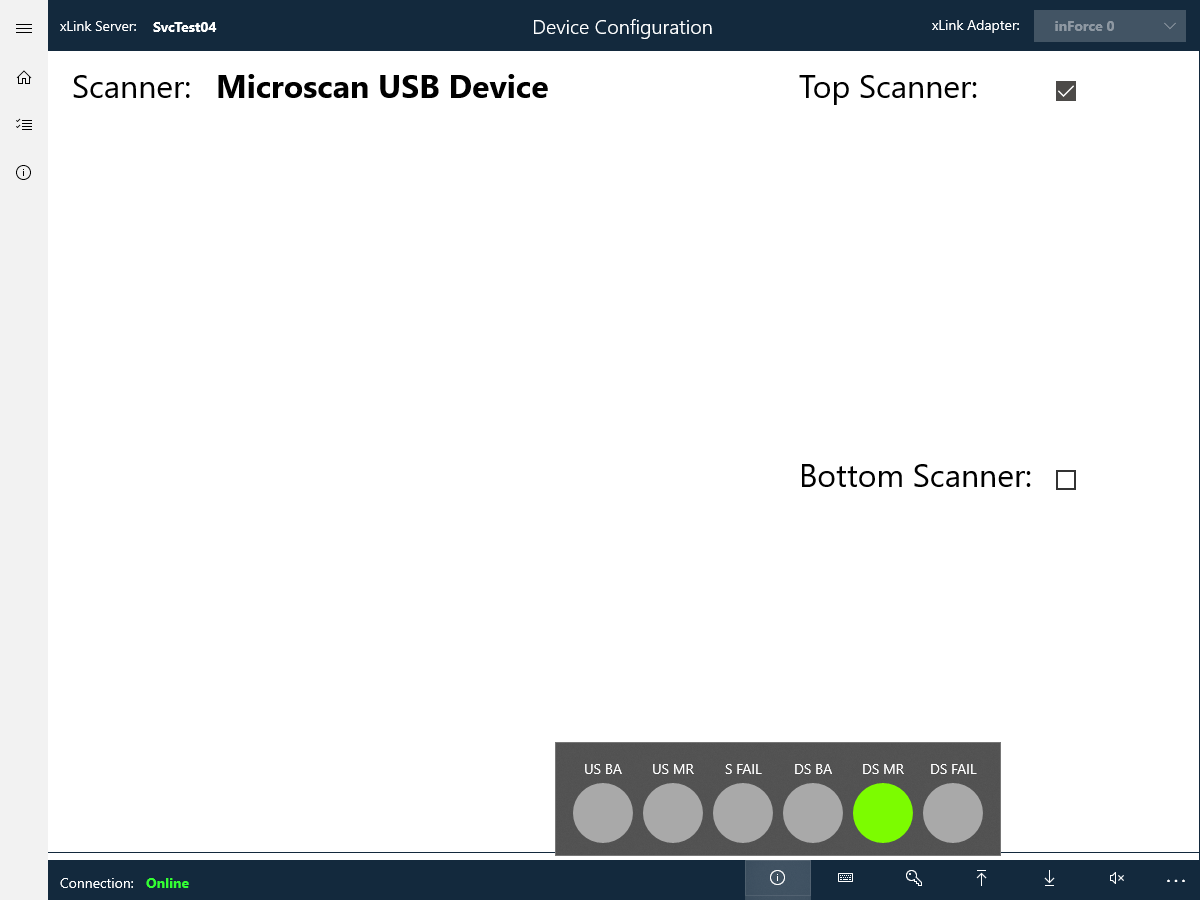 inForce Diagnostics selections