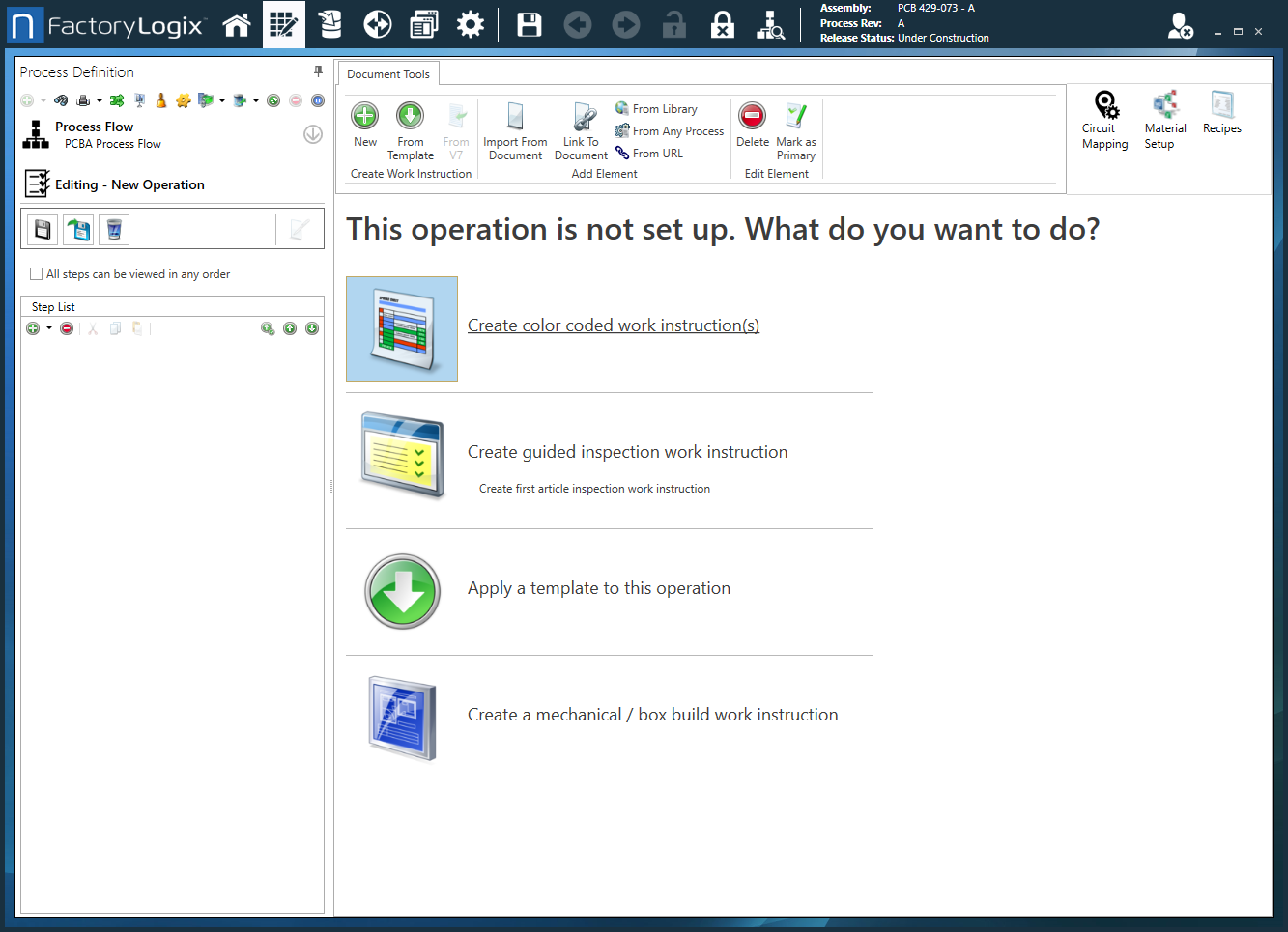 Create a mechanical box build work instruction