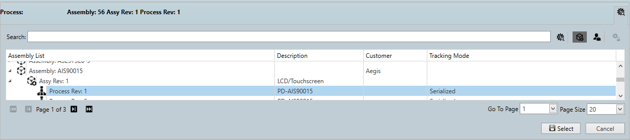 Select Process Options