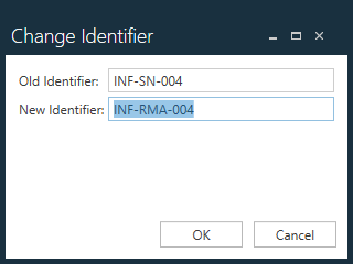 Change Identifier dialog