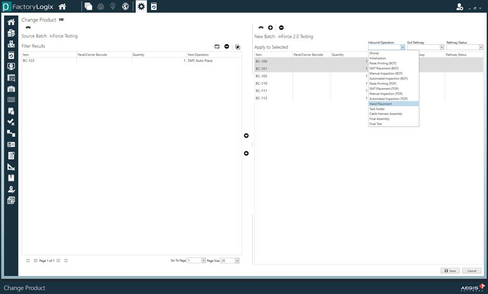 Hand Placement example