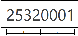 Barcode with two segments