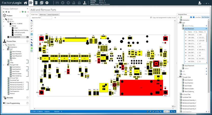 Assigned parts (ECAD)