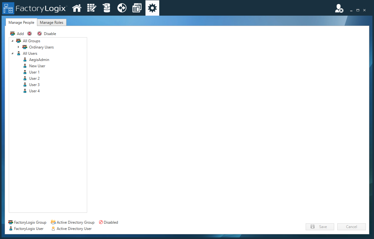 Create a user group - Manage People tab