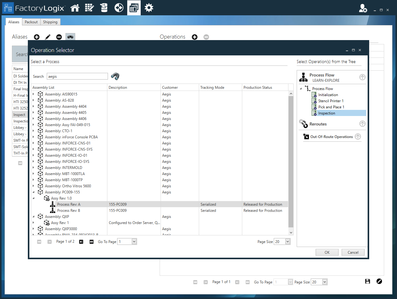 Operation Selector for global aliases