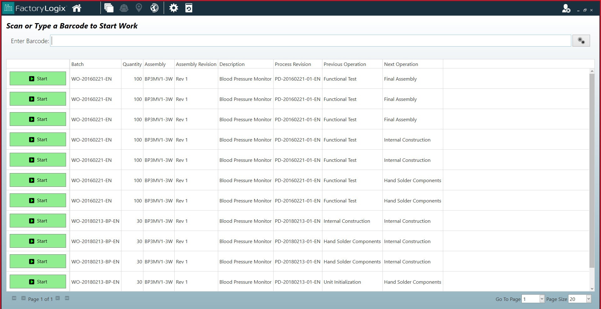 Prioritized Batch List Home Screen