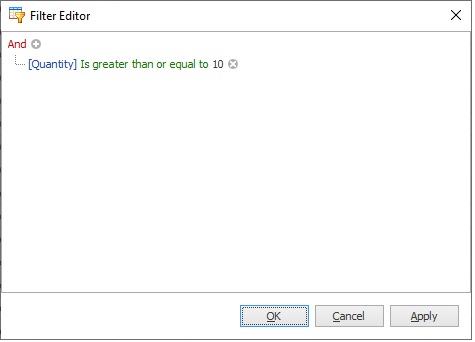 Filter Editor