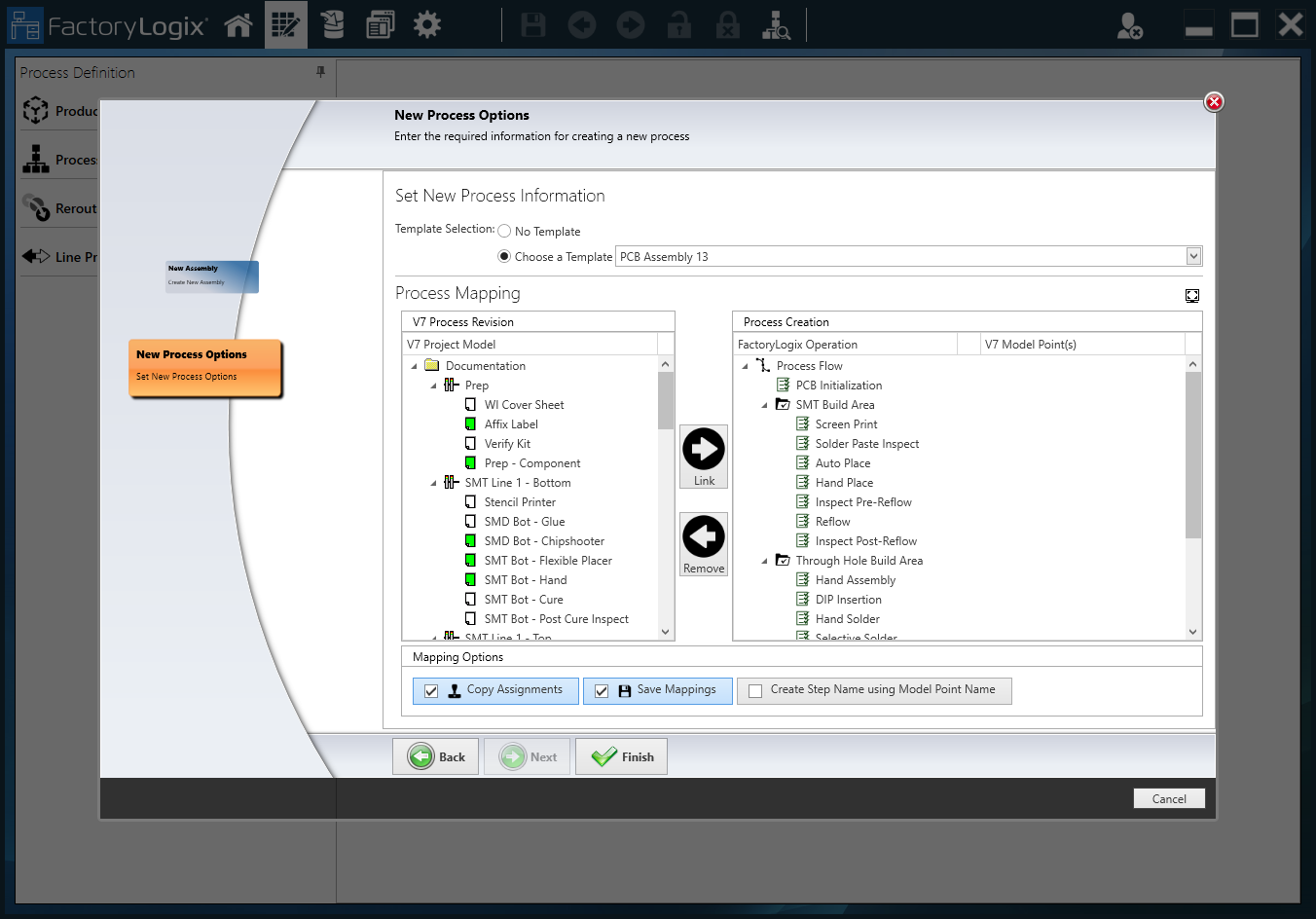 Imprt from V7 New Process Options