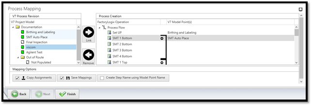 Process Mapping options