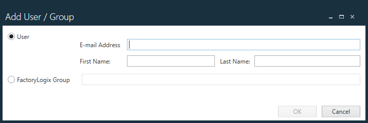 Add New User or Group dialog