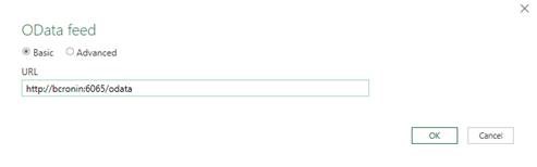OData feed dialog