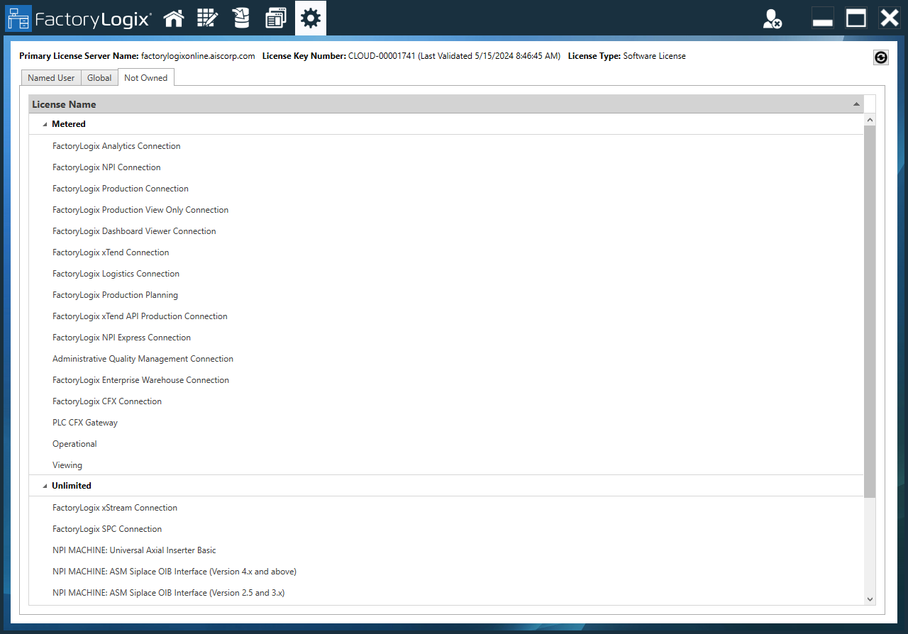 Available licenses not owned by your organization