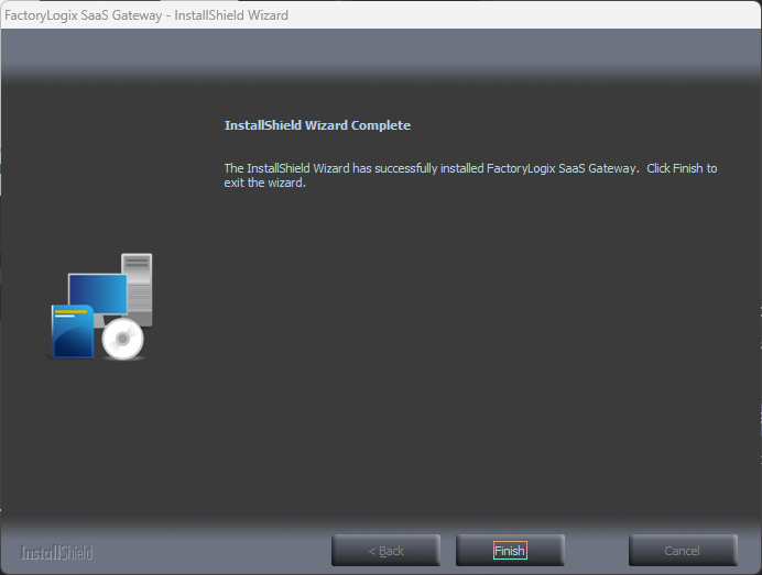 SaaS Gateway Installer - Select Finish