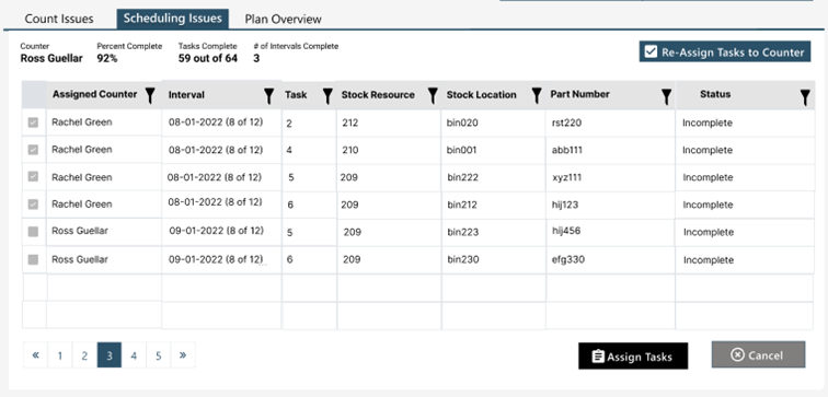 Schedule Issue tab