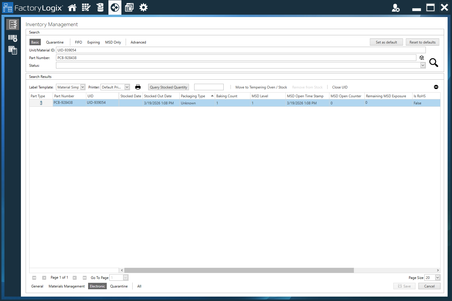 MSD in Inventory Management - Electronic tab.png